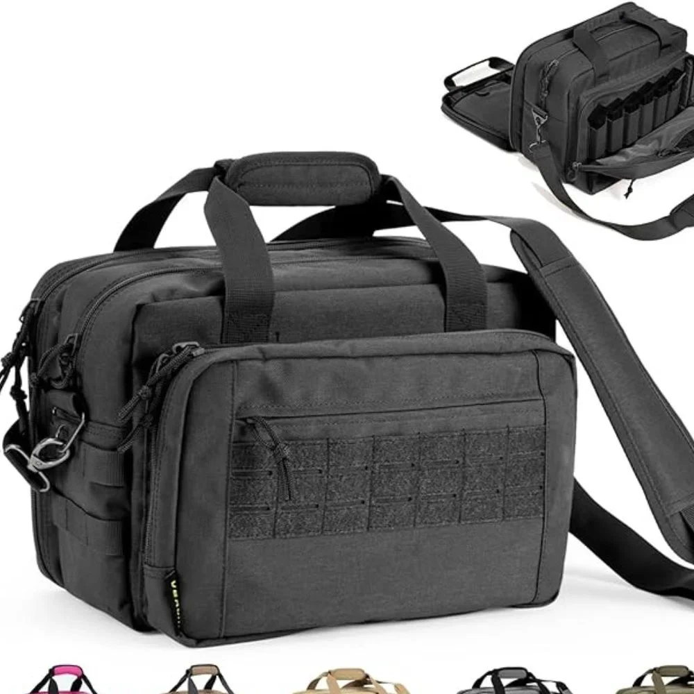 Gun Bag Range Bag Pistol Case Gun Case Magazine Lockable Double Layer Explosion - Picture 1 of 6